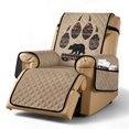 thumbnail image 1 of SCRAWLGOD Bear Paw Aztec Print Recliner Chair Cover Non Slip Washable Furniture Protector Breathable Recliner Chair Cover with Pocket, 1 of 7