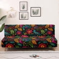 thumbnail image 1 of SCRAWLGOD Boho Mandala Floral Print Sofa Cover Armless Couch Cover Soft Stretch Sofa Slipcover Washable Dustproof Couch Slipcover for Living Room Decorative, 1 of 9