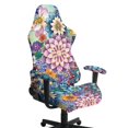 thumbnail image 1 of SCRAWLGOD Boho Mandala Flowers Print Gaming Chair Cover with Armrest Covers Stretchable Anti Scratch Furniture Protector Anti Slip Washable Gaming Chair Slipcover, 1 of 9