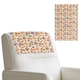 thumbnail image 1 of SCRAWLGOD Bone Paw Brown Beige 1 Piece Sofa Headrest Protector Non-Slip Stain Resistant Head Rest Cover for Recliner Furniture Protector for Recliner Chair 17x27 in, 1 of 7