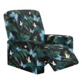 thumbnail image 1 of SCRAWLGOD Butterfly Leaf Print Recliner Covers 4 Pieces Recliner Slipcovers Furniture Protector Dog Couch Recliner Cover with Pocket Washable Reclining Chair Protector for Pets, 1 of 7