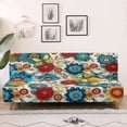 thumbnail image 1 of SCRAWLGOD Butterfly Mandala Flower Print Sofa Cover Without Armrest for Dogs Anti Scratch Stretch Sofa Slipcover 3 Seater Washable Couch Cover with Elastic Bottom, 1 of 9