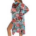 thumbnail image 1 of SCRAWLGOD Butterfly Rose Floral Print Swimsuit Coverup for Women Summer Long Swimsuit Coverup Flowy Lightweight Beach Cover Up, 1 of 6
