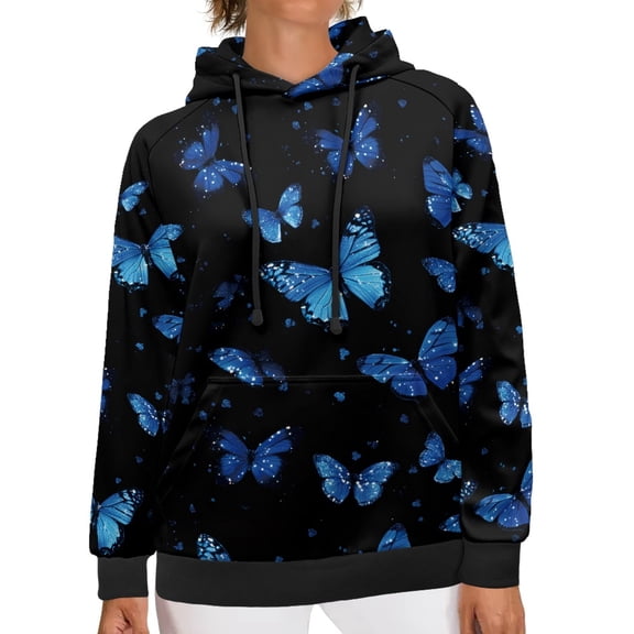 SCRAWLGOD Butterfly Woman Hoodie Pullover Sweatshirt for Women Trendy Outfits Fall Long Sleeve Womens Sweatshirts and Hoodies Elastic Oversized Hoodies for Women Sport Size 4XL