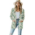 thumbnail image 1 of SCRAWLGOD Cacti Cardigan Jackets for Women Lightweight Sweatshirt Jacket Women Long Sleeve Ladies Cardigan Sweatshirts with No Hood Size 2XL Washable Women Fall Outfits, 1 of 7