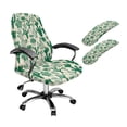 thumbnail image 1 of SCRAWLGOD Cactus Green Beige Comfortable Office Chair Cover with Arm Covers Dustproof High Back Chair Slipcover Non-Slip Breathable Desk Chair Protector, 3 PCS, S, 1 of 7