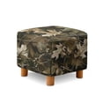 thumbnail image 1 of SCRAWLGOD Camo Forest Maple Leaf Print Square Ottoman Covers, Removable Ottoman Slipcover, Square Footstool Protector Covers Stretch Stool Cover Rectangular with Elastic Bottom, 1 of 7