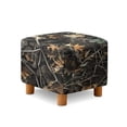 thumbnail image 1 of SCRAWLGOD Camo Forest Print Ottoman Slipcover Square Stretch Ottoman Covers for Folding Storage Stool Soft Foot Stool Cover with Elastic Bottom for Home Decor, 1 of 7