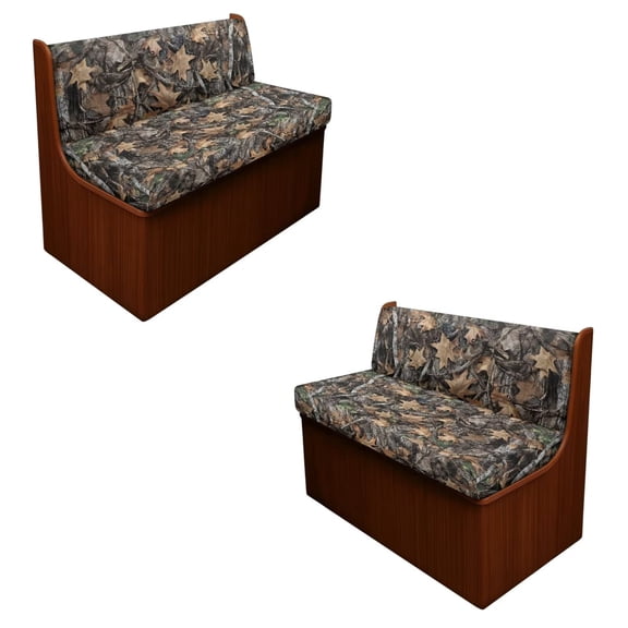 SCRAWLGOD Camo Hunting Print Stretchable RV Dinette Cushions Slipcover, 2 Backrest Cover and 2 Bench Cover Non Slip Soft RV Dinette Booth Cushions Slipcover