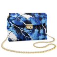 thumbnail image 1 of SCRAWLGOD Camouflage Print Blue Black Small Crossbody Bag for Women PU Leather Phone Purse with Metal Hook Lightweight Stain Resistant Crossbody Handbags with Metal Buckle, 1 of 7