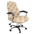 thumbnail image 1 of SCRAWLGOD Capybara Love Brown Beige Comfortable Seat Covers for Office Chairs Easy to Install Dustproof Computer Chair Slipcover Washable Universal Computer Chair Cover, L, 1 of 7