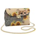 thumbnail image 1 of SCRAWLGOD Cat Sunflower Fish Bone Paw Print Beige Gray PU Leather Crossbody Bag for Women Stain Resistant Shoulder Bag Lightweight Trendy Small Crossbody Purse Bags for Travel Work Party, 1 of 7