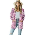 thumbnail image 1 of SCRAWLGOD Cherry Blossom Axolotl Women's Long Sleeve Cardigan for Women Lightweight Jacket with Pockets Elastic Womens Cardigan Jacket Coats for Party Size 2XL, 1 of 7
