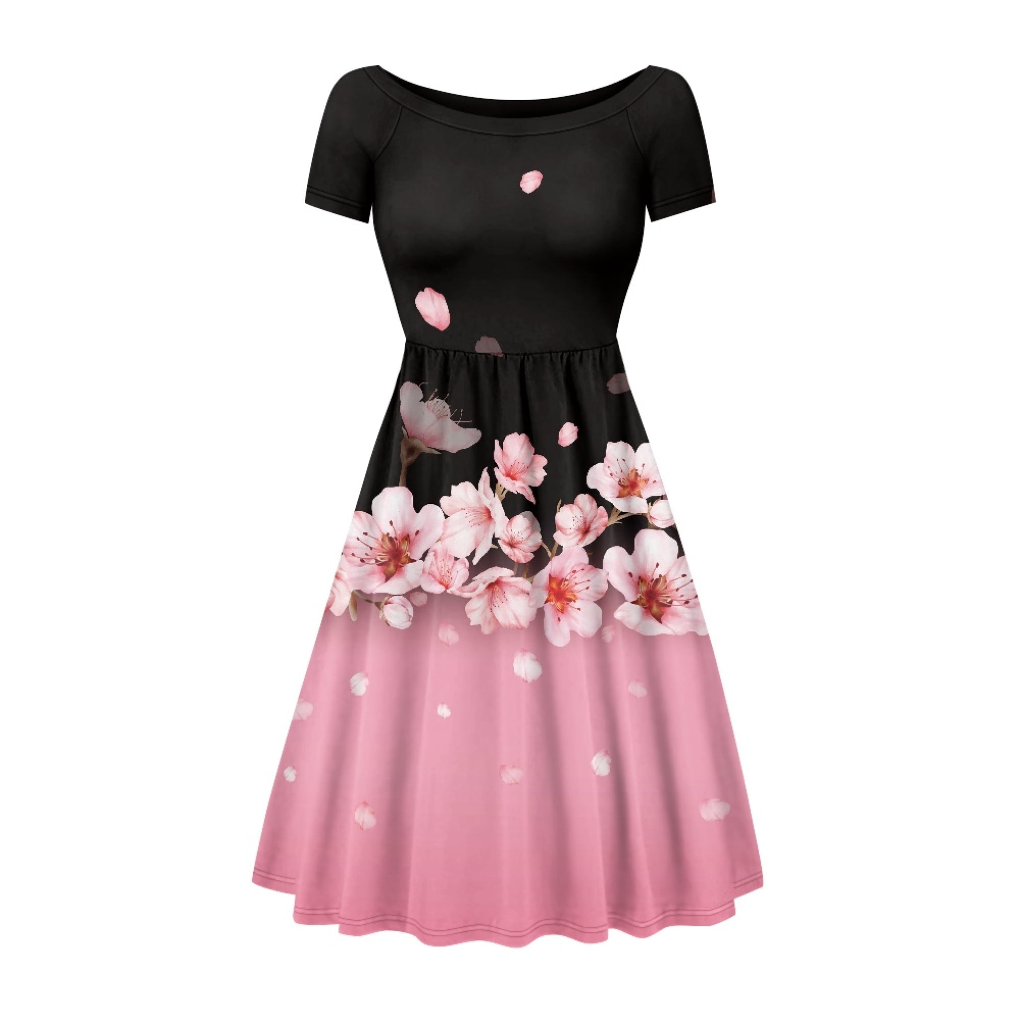 SCRAWLGOD Cherry Blossom Dresses for Women Plus Size L Summer Dresses ...