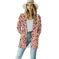 thumbnail image 1 of SCRAWLGOD Cherry Women's Open Front Cardigan Lightweight Long Sleeve Sweater Top Breathable Long Comfy Cardigans for Women Party Size 2XL Soft Women Cardigan Coat, 1 of 7