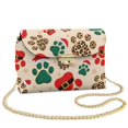 thumbnail image 1 of SCRAWLGOD Christmas Paw Leopard Print Snowflake Beige PU Leather Crossbody Bags for Women Stain Resistant Trendy Purses Small Shoulder Handbags Casual Sling Bag for Daily Life, Shopping, 1 of 7