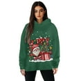 thumbnail image 1 of SCRAWLGOD Christmas Santa Claus Hooded Sweatshirt Women Plus Pullover Sweaters for Women Crewneck Warm Womens Hoodies Pullover Trendy Long-Sleeve Ladies Hooded Sweaters Size XL, 1 of 7