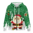 thumbnail image 1 of SCRAWLGOD Christmas Santa Claus Women Zip Up Hoodies Oversized Zipper Sweatshirts for Women Travel Long Sleeve Womens Activewear Zip Up Comfy Women Fall Outfits Size XS, 1 of 6