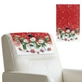 thumbnail image 1 of SCRAWLGOD Christmas Snowman Ornament Ball Musical Note Print 1 Pcs Non Slip Headrest Protector PU Leather Sofa Headrest Cover for Recline Chair Head Protector Cover for Furniture,Living Room,17x27in, 1 of 7