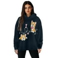 thumbnail image 1 of SCRAWLGOD Corgi Hoodies for Women Pullover Graphic Hoodie Women Trendy Clothes Drop Shoulder Collar Sportswear Hoodie Women Soft Women's Plus Size S Sweatshirt for Vacation, 1 of 7