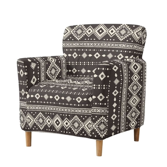 SCRAWLGOD Couch Slipcover Non-Slip Sofa Protector Cover Elastic Snug Fit Armchair Couch Cover for Living Room Home Decor, Southwest Aztec Black Beige