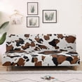 thumbnail image 1 of SCRAWLGOD Cow Print Armless Couch Cover with Elastic Bottom 1 Piece Sofa Bed Covers Easy Installation Anti Scratch Couch Slipcover for Living Room, 1 of 9