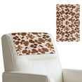 thumbnail image 1 of SCRAWLGOD Cow Print Beige Brown 1 Pcs Recliner Headrest Protector Non Slip Headrest Cover for Recliner Chair 17"x 27" Couch Chair Head Protector for Sofa, 1 of 7