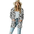 thumbnail image 1 of SCRAWLGOD Cow Print Cardigans for Women Dressy Sweaters for Women Trendy Clothes Size M Long Sleeve Sweater Coat with Pockets Breathable Fall Cardigans for Women Holidays, 1 of 7