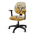 thumbnail image 1 of SCRAWLGOD Cow Sunflowers Butterfly 2 Pieces Comfy Office Chair Slipcover Breathable Split Computer Chair Slipcovers Easy to Remove Washable Boss Chair Covers for Home Decor, 1 of 7