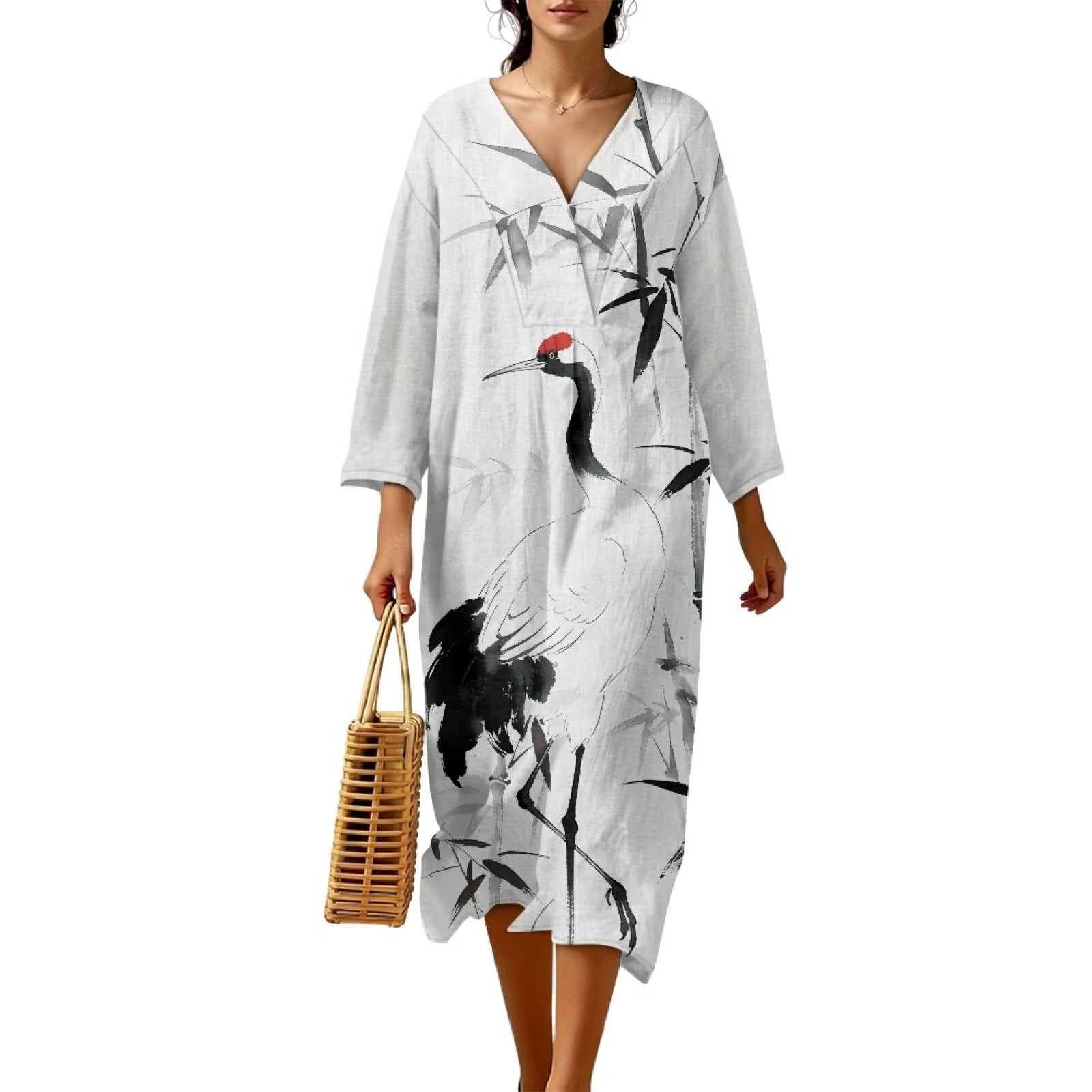bamboo midi dress Bamboo Lace Midi Dress in DOVE