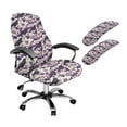 thumbnail image 1 of SCRAWLGOD Crow Skull Leaf Anti-Dust Computer Chair Cover with Arm Slipcovers Breathable Rotating Chair Cover Stain Resistant Swivel Chair Protector, 3 Pieces Set, L, 1 of 7