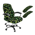 thumbnail image 1 of SCRAWLGOD Cucumber Polka Dot 3 Pcs Set Breathable Computer Chair Cover with Armrest Covers Removable High Back Chair Protector Stain Resistant Swivel Chair Slipcover, S, 1 of 7