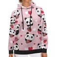 thumbnail image 1 of SCRAWLGOD Cute Panda Womens Hoodies Pullover Graphic Sweatshirts for Women Loose Fit Long Sleeve Hoodies Womens Graphic Size 4XL Washable Fall Hoodie Oversized, 1 of 6