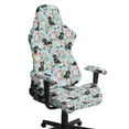 thumbnail image 1 of SCRAWLGOD Dachshund Rose Floral Print Blue Print 4 Pieces Gaming Chair Cover, Breathable Computer Chair Protector with Armrest Covers Washable Slipcover for High Back Gaming Chair with Elastic Band, 1 of 7