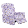 thumbnail image 1 of SCRAWLGOD Daisy Print Violet Stretch Recliner Slipcovers, 4 Pieces Lazyboy Recliner Chair Cover for Pet Living Room, Fitted Non Slip Reclining Slipcover Soft with Elastic, 1 of 7