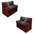 thumbnail image 1 of SCRAWLGOD Deer American Flag Print RV Dinette Cushions Covers Stretch Replacement RV Dinette Booth Seat Cover Stain Resistant 2 Piece Set Camper Cushion Slipcover, 1 of 8