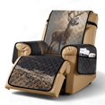 thumbnail image 1 of SCRAWLGOD Deer Camo Hunting Print Recliner Chair Cover Anti Scratch Anti Slip Reclining Covers Washable Recliner Chair Slipcover with Pocket, 1 of 7