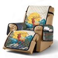 thumbnail image 1 of SCRAWLGOD Deer Mountain Sunset Print Recliner Chair Cover Universal Non Slip Furniture Protector Stay in Place Recliner Chair Cover with Elastic Straps, 1 of 7