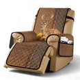thumbnail image 1 of SCRAWLGOD Deer Sunflower Print Recliner Cover Universal Soft Recliner Chair Slipcover with Pocket Stain Resistant Non Slip Reclining Cover for Dogs, 1 of 7