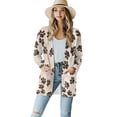 thumbnail image 1 of SCRAWLGOD Dog Paw Women Long Cardigans Lightweight Cardigan Sweaters for Women Trendy Size XL Long Sleeve Dressy Cardigans for Women Picnic Elastic Sweater Jacket, 1 of 7