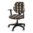 thumbnail image 1 of SCRAWLGOD Dog Paws Stars Black 2 Pieces Comfy Office Chair Slipcover Breathable Easy to Remove High Back Chair Covers Universal Anti-Dust Dustproof Swivel Chair Cover, 1 of 7