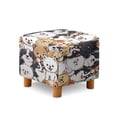 thumbnail image 1 of SCRAWLGOD Dogs Pattern Ottoman Cover Square, Stretch Ottoman Cover Square Folding Storage Stool Furniture Protector Soft Slipcover for Living Room, 1 of 7