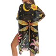 thumbnail image 1 of SCRAWLGOD Dragonfly Floral Moon Print Beach Cover Ups for Women Loose Open Front Bathing Suit Cover Up Lightweight Quick Dry Swimsuit Coverup for Pool Party, 1 of 6