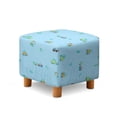 thumbnail image 1 of SCRAWLGOD Easter Egg Spot Engineering Vehicle Pattern Blue Ottoman Slipcover, Breathable Footrest Sofa Protection Washable Covers for Footstool with Stretch Bottom for Pets, 1 of 7