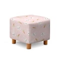 thumbnail image 1 of SCRAWLGOD Easter Rabbit Carrot Spot Print Pink Square Ottoman Cover Stretch Folding Storage Bench Ottoman Cover Footrest Stool Slipcover Footstool Protector Cover with Elastic Bottom, 1 of 7