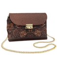 thumbnail image 1 of SCRAWLGOD Floral Leaf Print Brown Crossbody Bags for Women Trendy, PU Leather Shoulder Handbags, Purses for Women with Detachable Chain Strap, 1 of 7