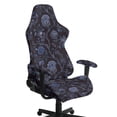 thumbnail image 1 of SCRAWLGOD Floral Print Blue Black 4 PCS Gaming Chair Cover Stretchable Computer Chair Seat Slipcovers Universal Fit Gaming Chair Slipcovers with Armrest Covers, 1 of 7