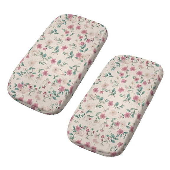 SCRAWLGOD Floral Print Office Chair Armrest Pads Breathable 2 Piece Armrest Elbow Pillow Washable Universal Office Arm Rest Cushion