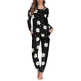 thumbnail image 1 of SCRAWLGOD Floral Women's Pajamas Long Sleeve Tops and Pants for Women Lounge Sets Crewneck 2-Piece Outfits for Women Comfortable Women Sleepwear Set Size M, 1 of 6