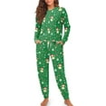 thumbnail image 1 of SCRAWLGOD Frog Snowflakes Pajamas Womens Candy Cane Pajama Long Sleeve Tops and Pants Size M Crewneck Two Piece Lounge Comfy Jogger Pjs for Women Christmas, 1 of 7